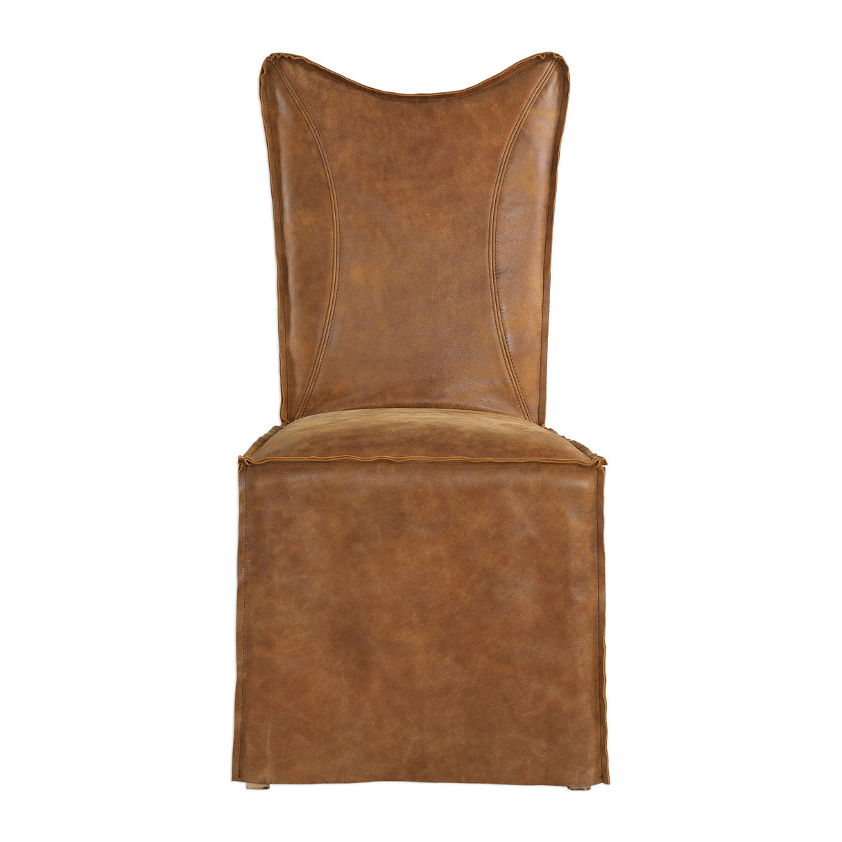 Delroy - Armless Chairs, Set Of 2 - Cognac