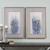 Indigo Florals - Framed Art, Set Of 2 - Blue