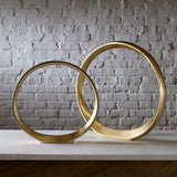 Jimena - Ring Sculptures Set Of 2 - Gold