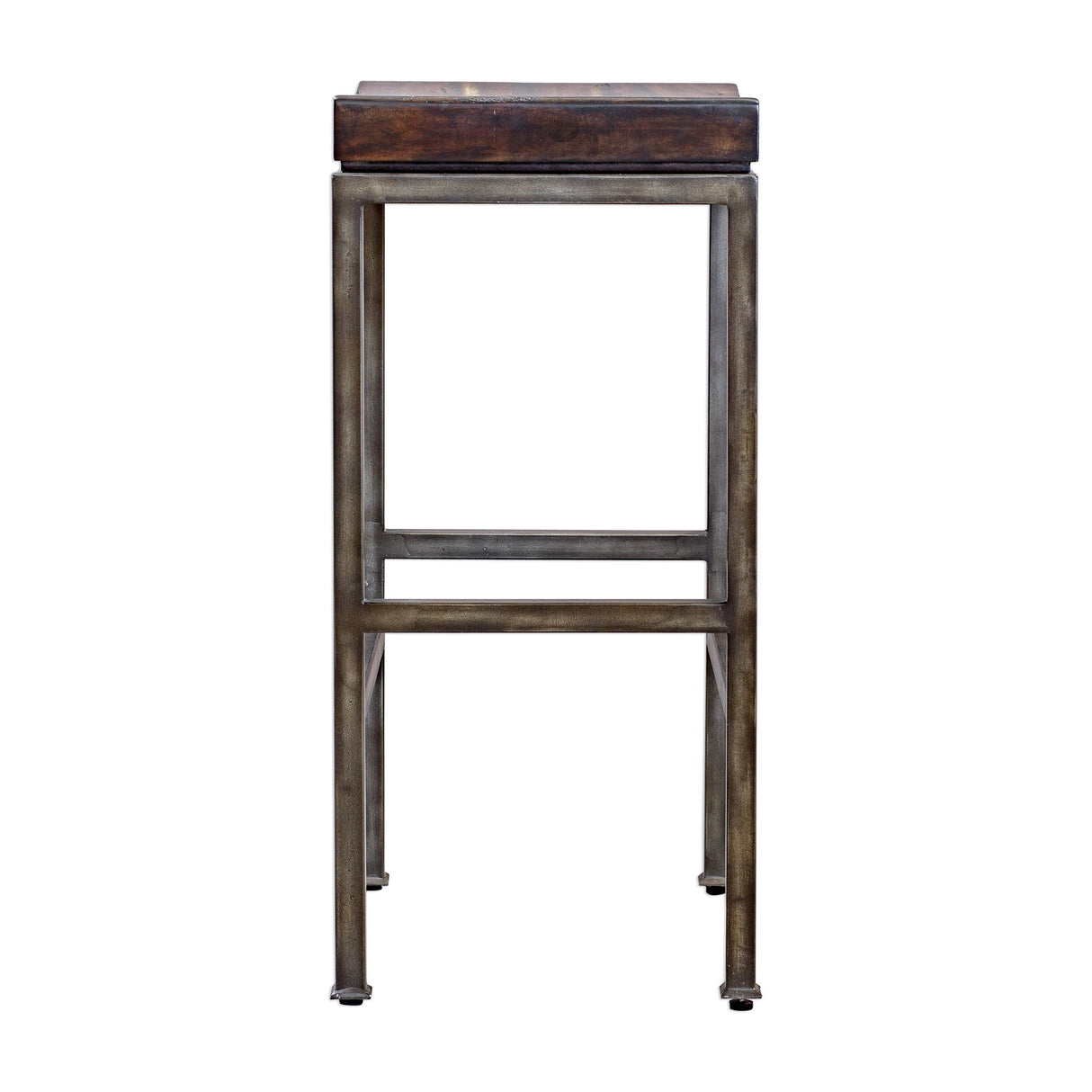 Beck - Industrial Bar Stool - Brown, Dark & Black