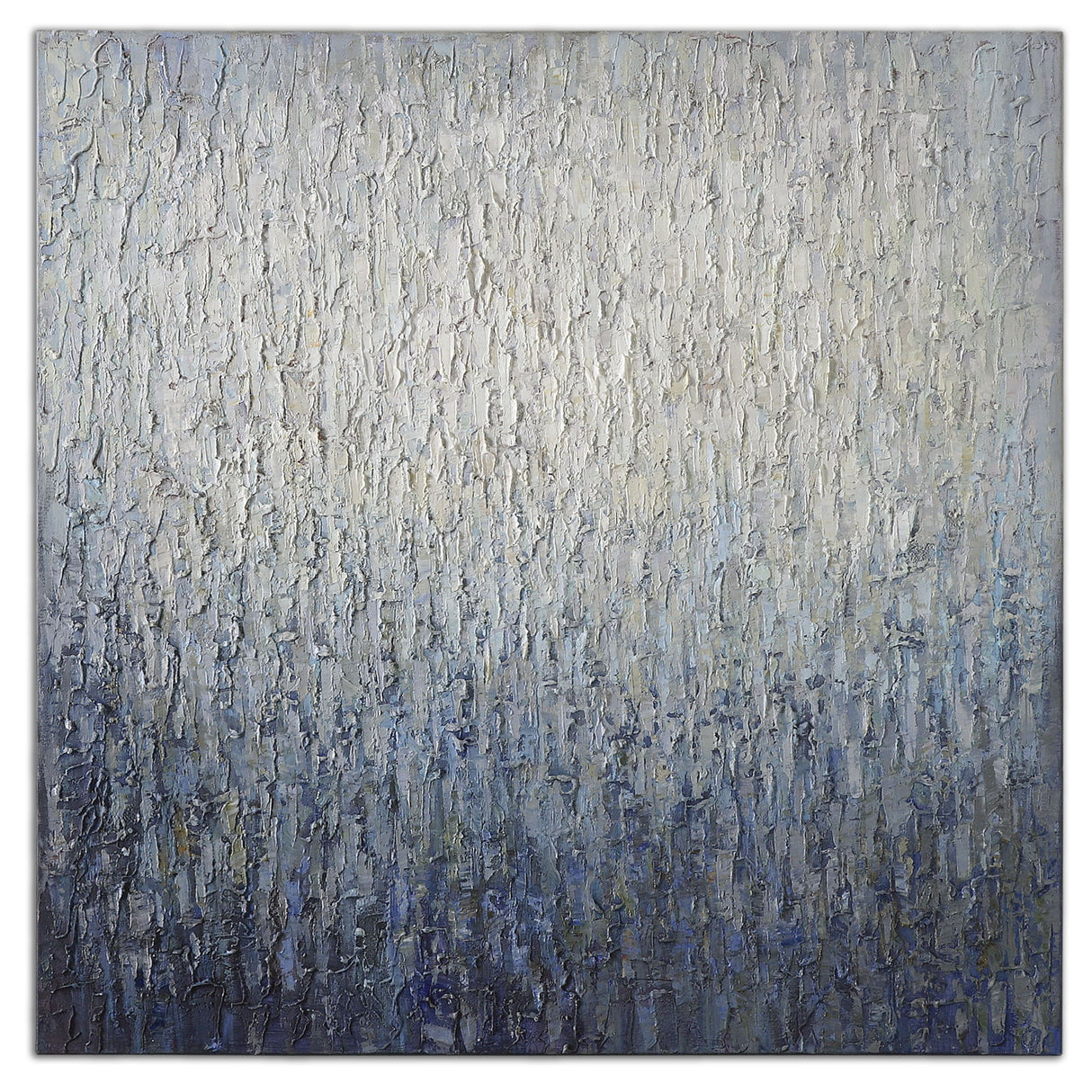 Outside The Window - Hand Painted Art - Gray, Dark