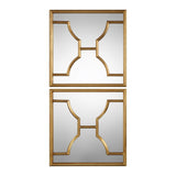 Misa - Square Mirrors, Set Of 2 - Gold