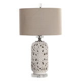 Dahlina - Ceramic Table Lamp - White