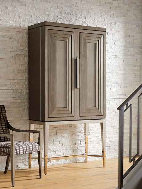 Ariana - Cheval Bar Cabinet - Dark Brown