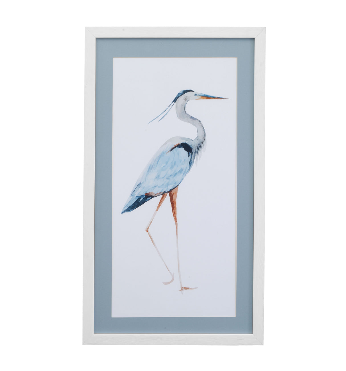 Heron I - Framed Print - White