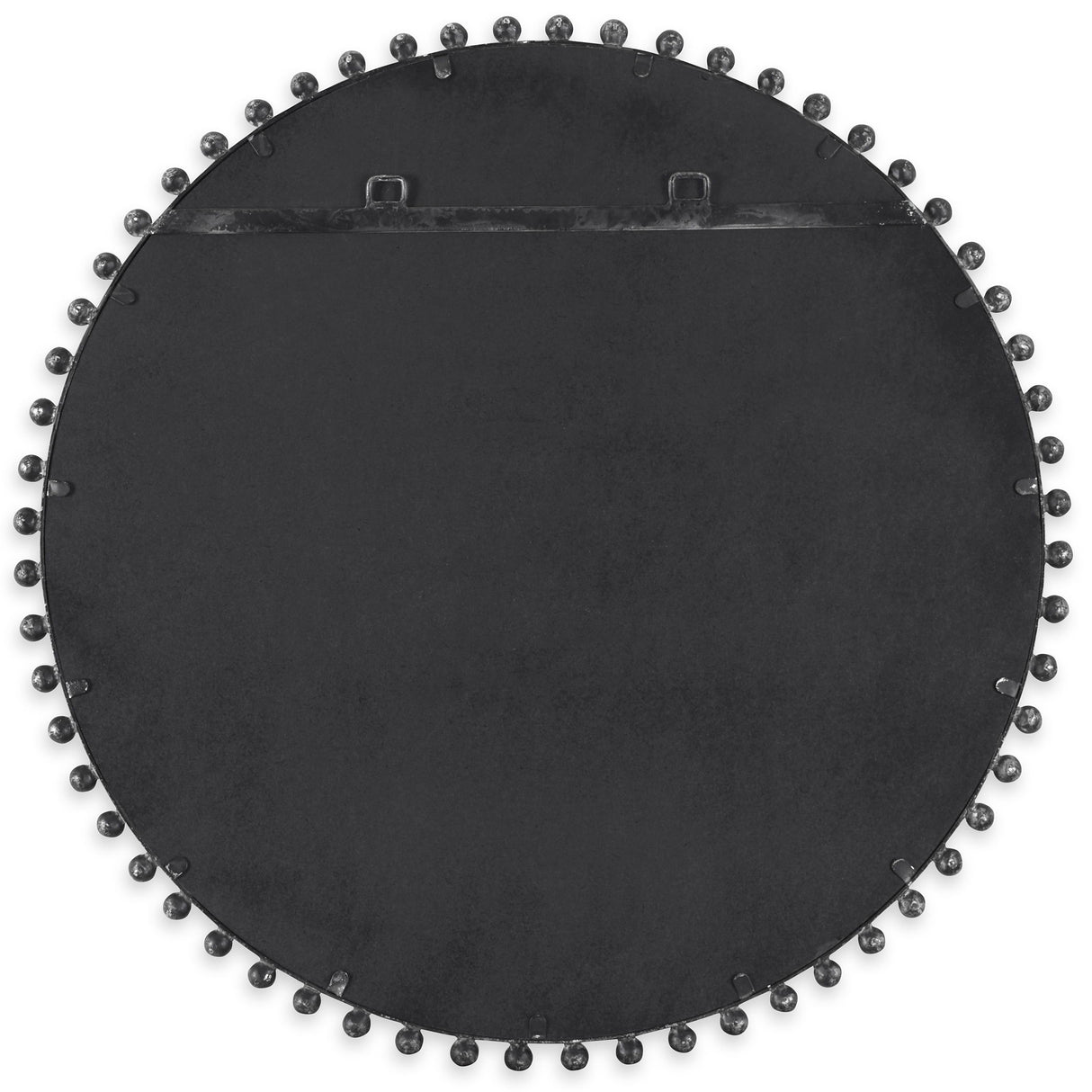 Taza - Round Iron Mirror - Gray, Dark