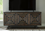 Fair Ridge - Accent Cabinet - Distressed Black