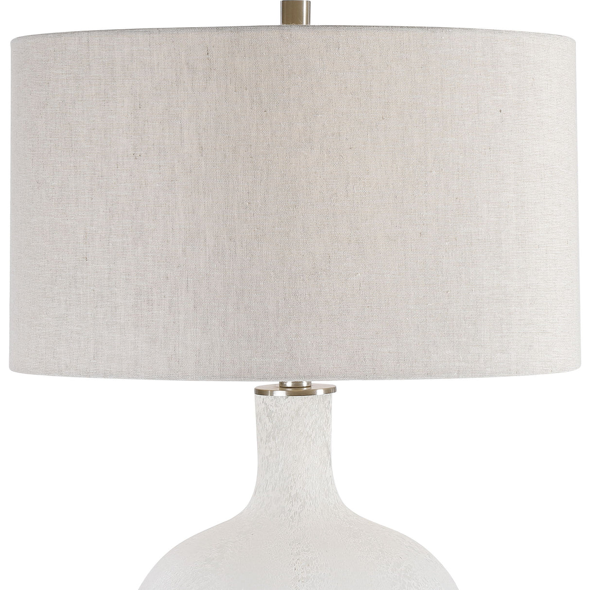 Whiteout - Mottled Glass Table Lamp - White