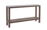 Calum - Console Table - Driftwood Grey/Cane/ Brushed Nickel