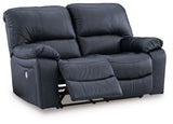 Leesworth - 3 Pc. - Power Reclining Sofa, Power Reclining Loveseat, Power Rocker Recliner - Ocean
