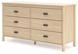 Cabinella - Six Drawer Dresser - Tan