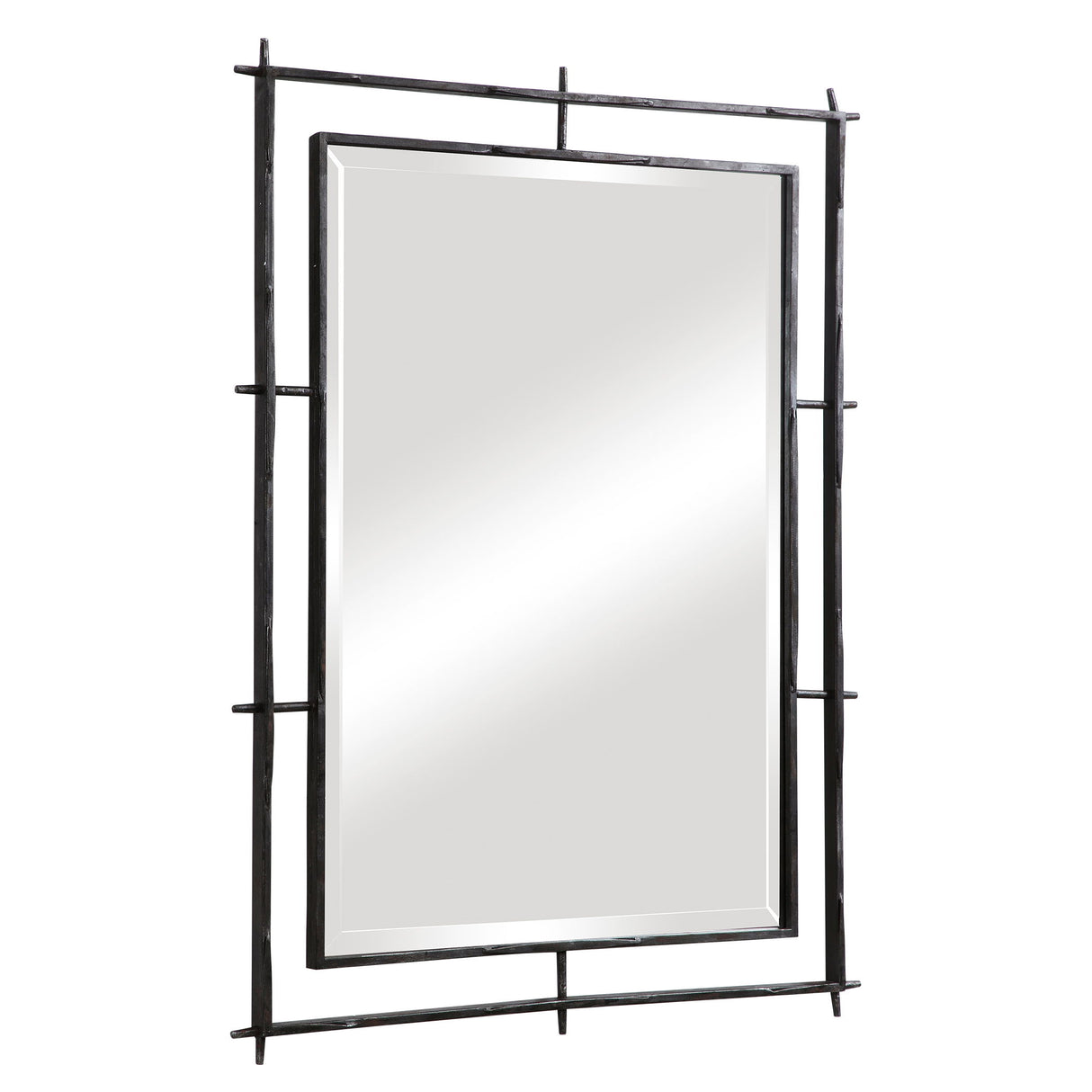 Ironworks - Industrial Mirror - Black