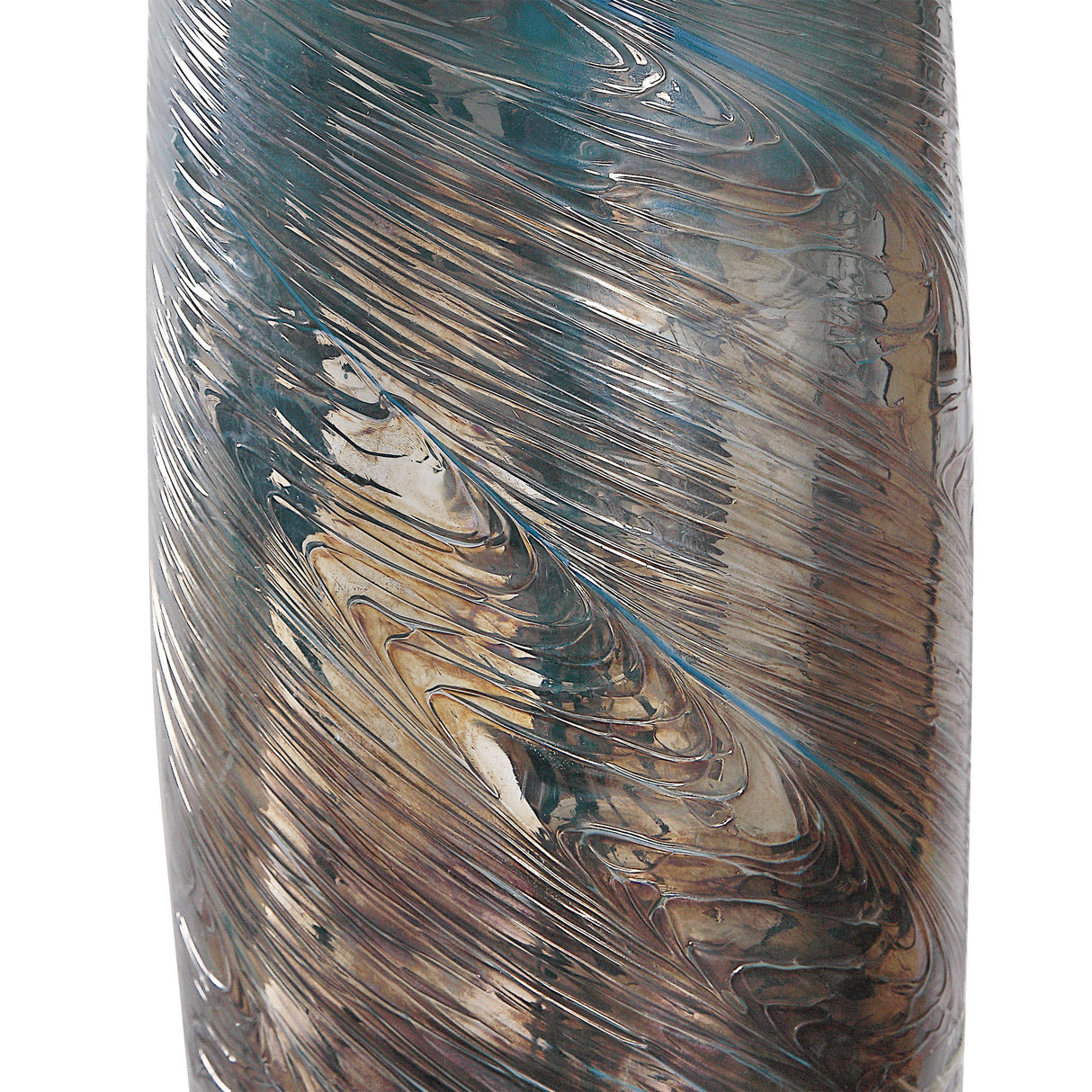 Olesya - Swirl Glass Table Lamp - Blue