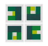 Emerald Centerpoint IV - Framed Art - Dark Green