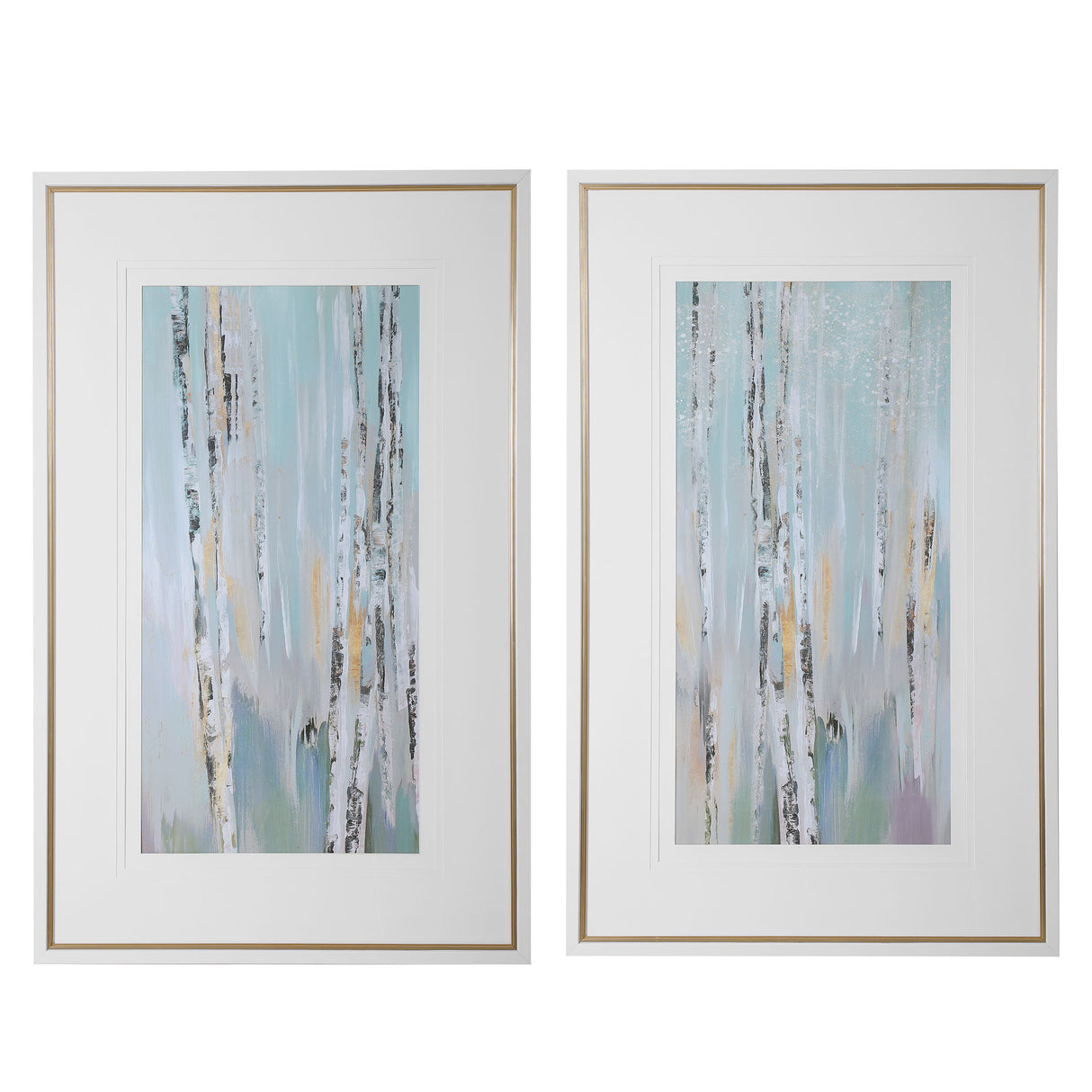 Pandora's Forest - Abstract Art, Set Of 2 - White