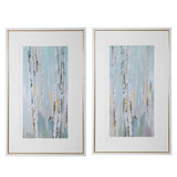 Pandora's Forest - Abstract Art, Set Of 2 - White