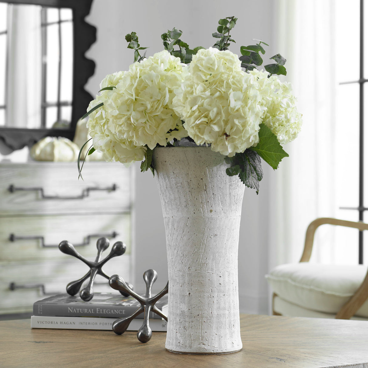 Floreana - Tall Vase - White