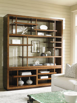 Island Fusion - Taipei Media Bookcase - Dark Brown