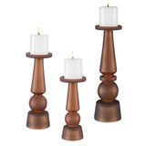 Cassiopeia - Butter Rum Glass Candleholders (Set of 3)