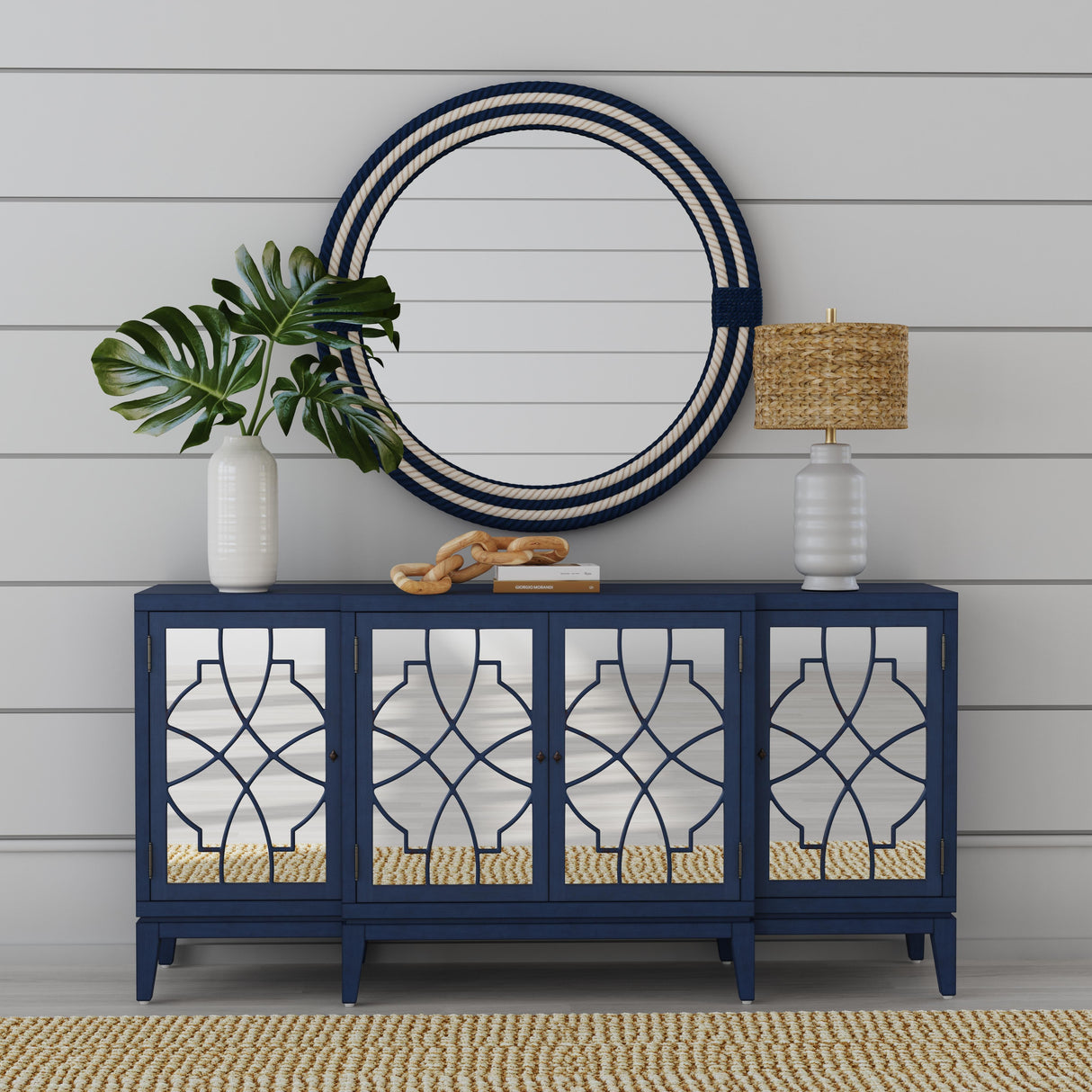 Helm - Wall Mirror - Blue