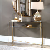 Henzler - Mirrored Glass Console Table - Gold