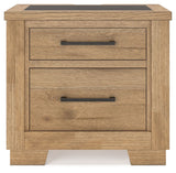 Galliden - Two Drawer Night Stand - Light Brown