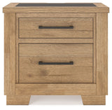 Galliden - Light Brown - Two Drawer Night Stand