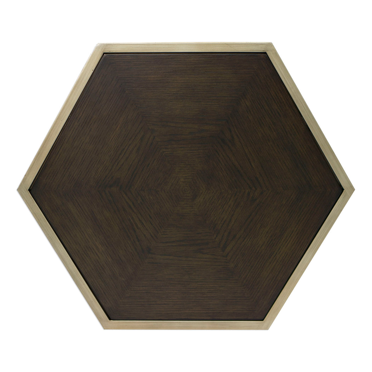 Alicia - Geometric Accent Table - Brown, Dark