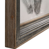 Custom Black And White Horses - Print - Brown, Dark