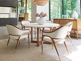 Palm Desert - Woodard Marble Top Dining Table - Dark Brown