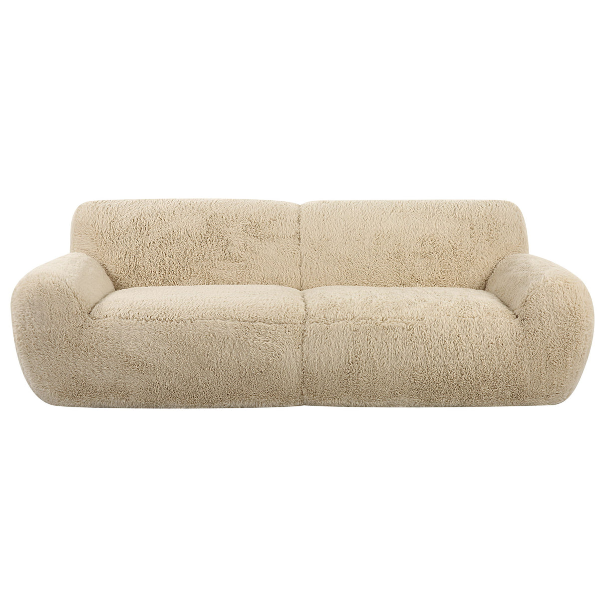 Abide - Rounded Sheepskin Sofa - Beige