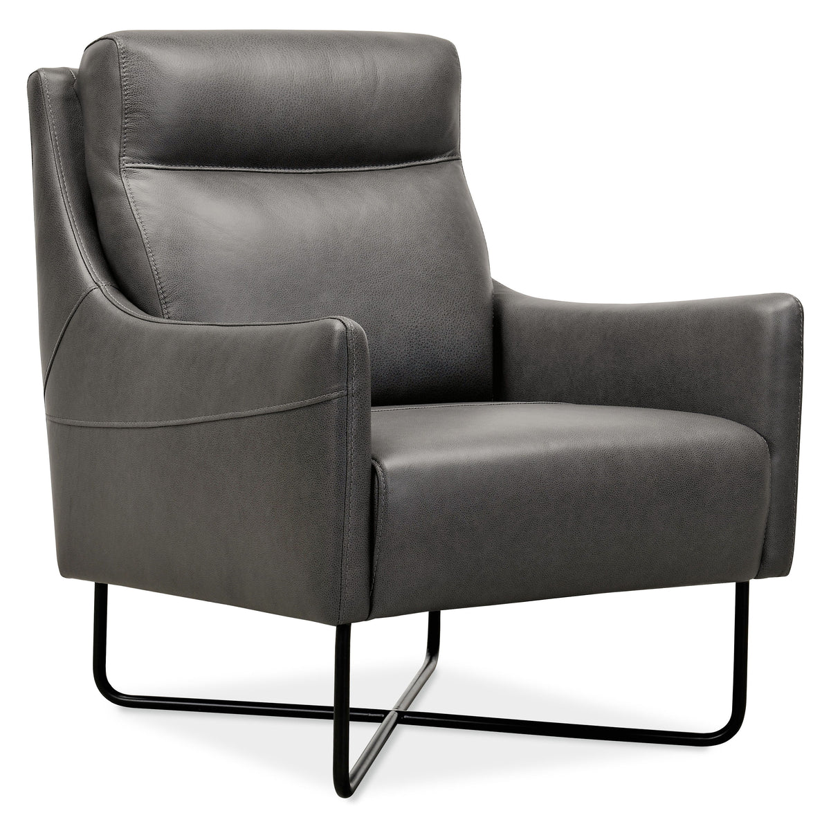 Efron - Club Chair With Black Metal Base