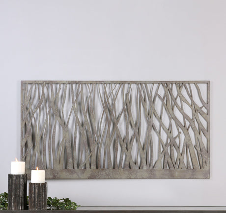 Amadahy - Metal Wall Art - Pearl Silver