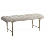 Imperial - Upholstered Gray Bench