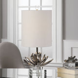 Silver Lotus - Accent Lamp - Pearl Silver