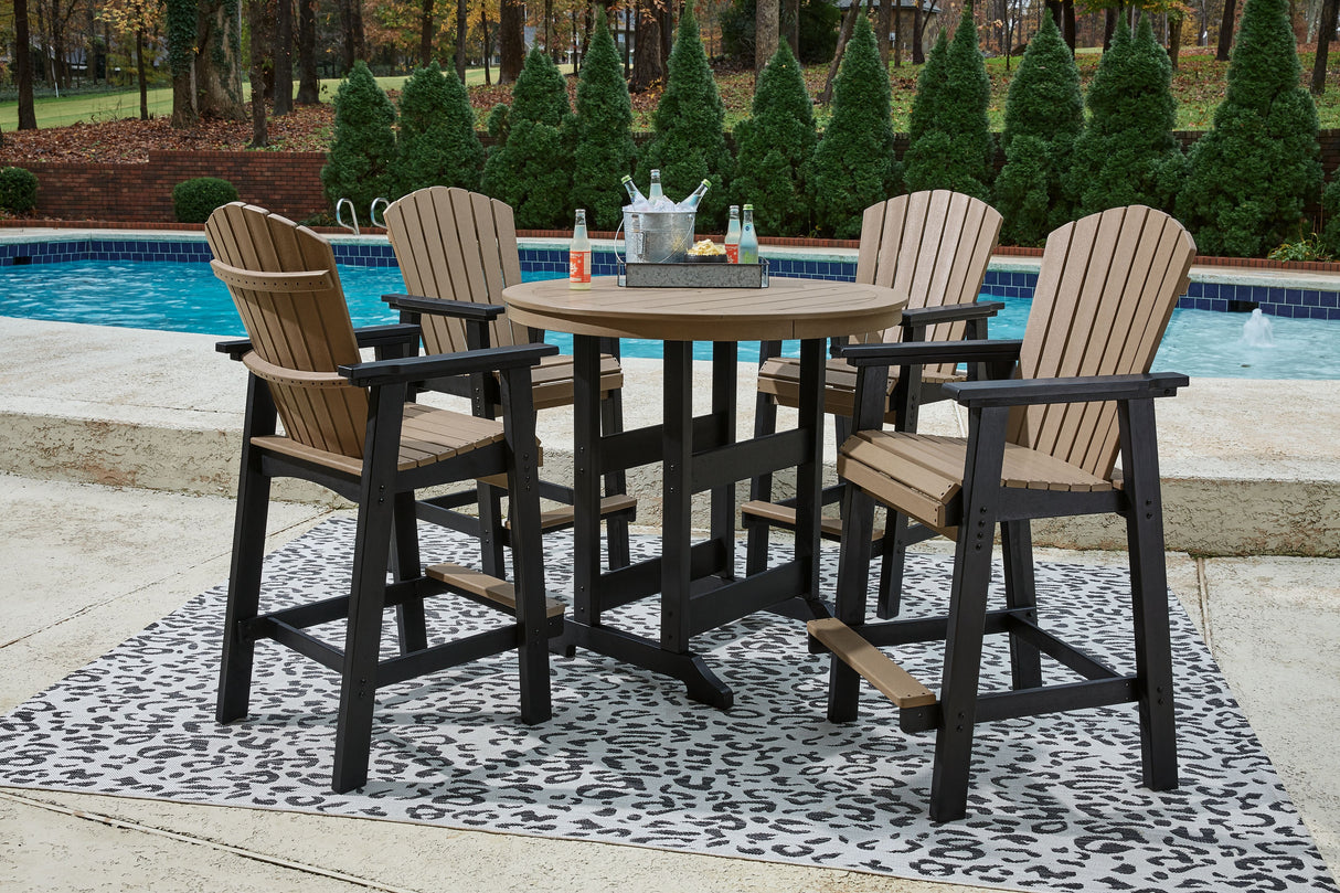 Boca Trail - Black / Driftwood - 5 Pc. - Dining Set With 4 Chairs
