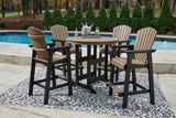 Boca Trail - Black / Driftwood - 5 Pc. - Dining Set With 4 Chairs