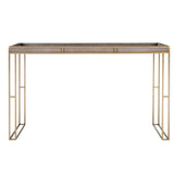 Cardew - Modern Console Table - Pearl Silver & Gold