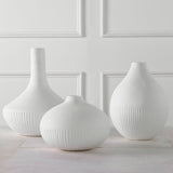 Apothecary - Satin White Vases (Set of 3)