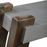 Lavin - Industrial Concrete Bench - Pearl Silver