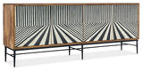 Commerce And Market - Linear Perspective Credenza - Light Brown