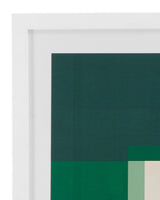 Emerald Centerpoint I - Framed Art - Dark Green
