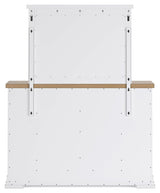 Ashbryn - Dresser And Mirror - White / Natural