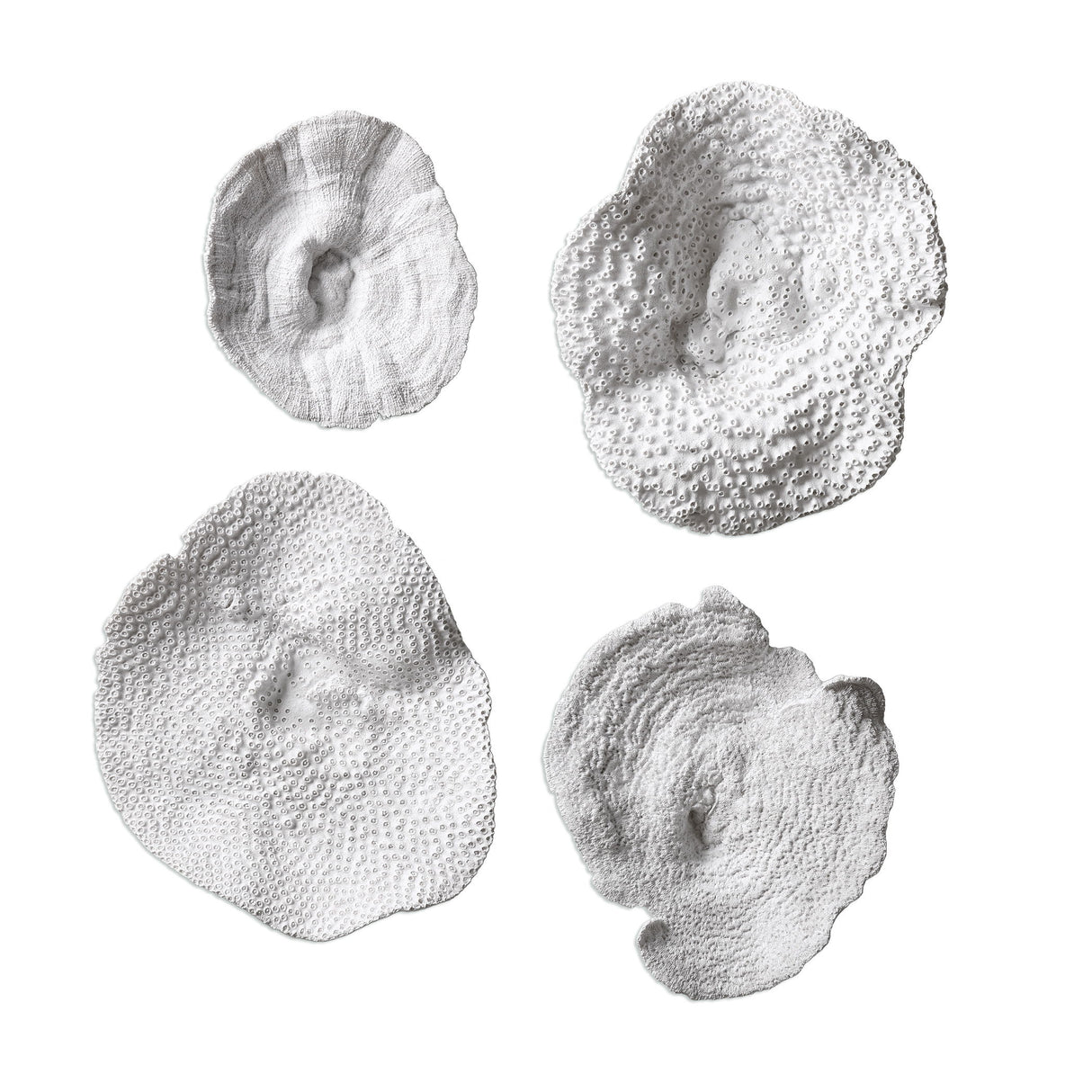 Sea Coral - Wall Art, Set Of 4 - White