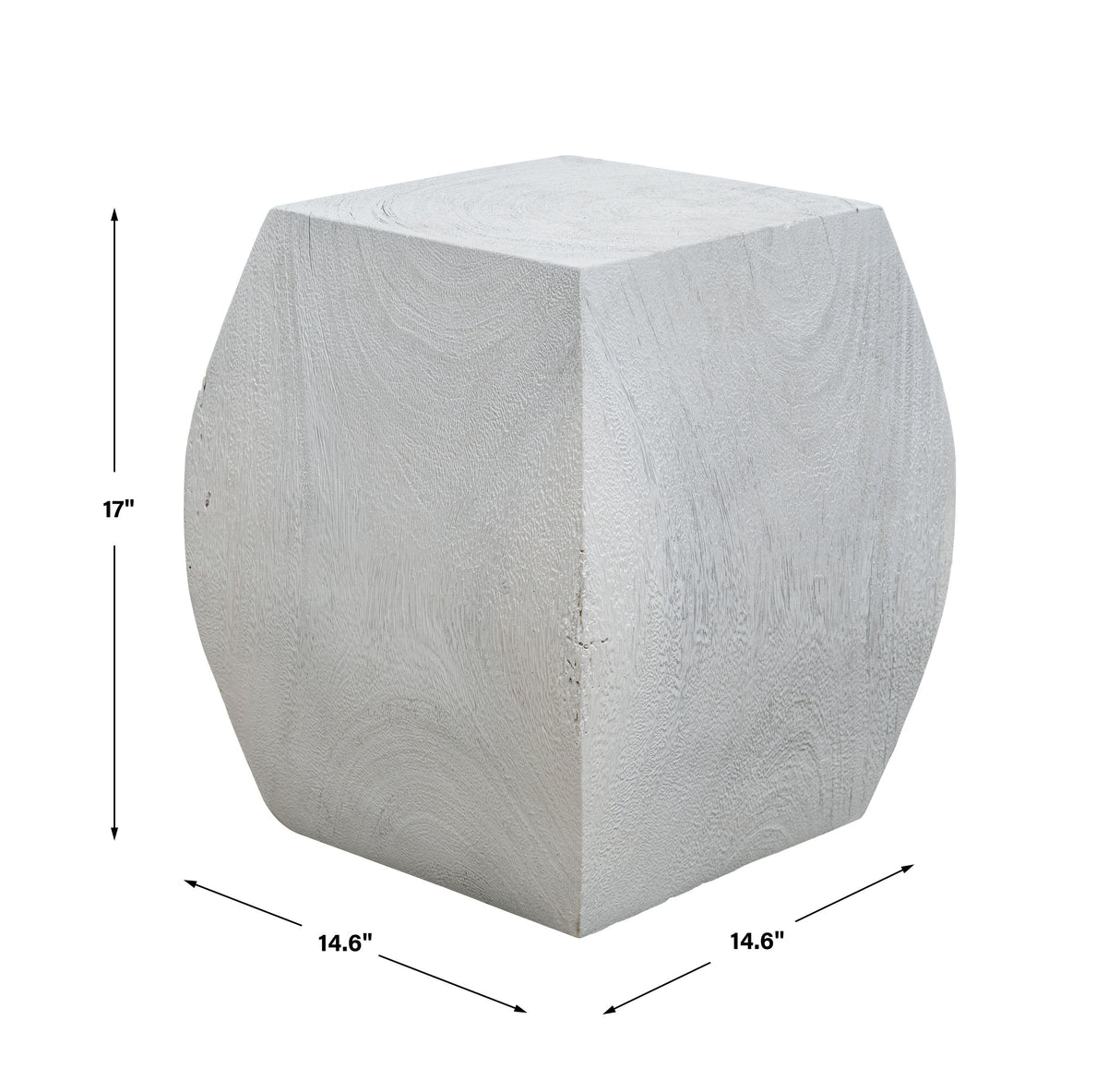 Grove - Ivory Wooden Accent Stool