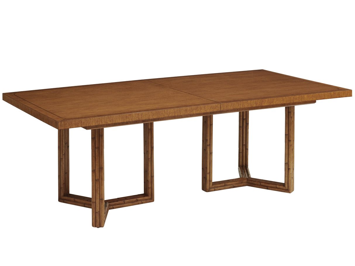 Palm Desert - San Marino Double Pedestal Dining Table - Dark Brown