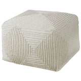 Sovanna - Geometric Pouf - Beige