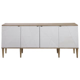 Tightrope - 4 Door Modern Sideboard Cabinet - White & Light Brown