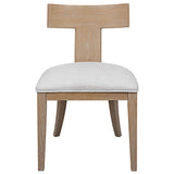Idris - Armless Chair Natural - White & Light Brown