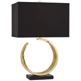 Riley - Table Lamp - Gold Leaf With Black Shade